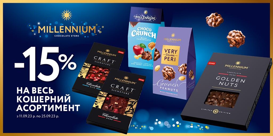 «Millennium» объявляет о сладкой акции на кошерный шоколад!