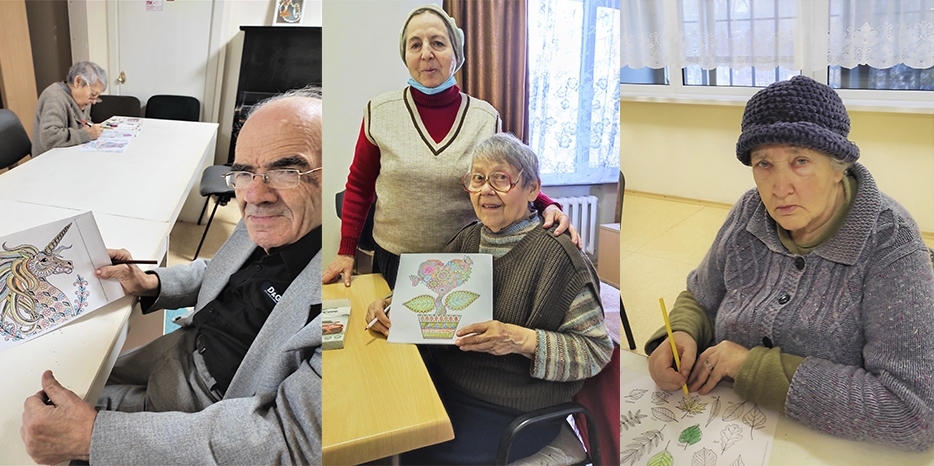 Для жителей Дома для пожилых людей проводят занятия по арт-терапии