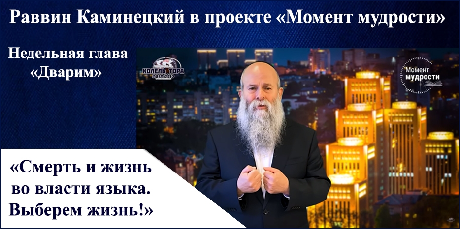 Видеоурок раввина Шмуэля Каминецкого в проекте «Момент мудрости» к недельной главе «Дварим»