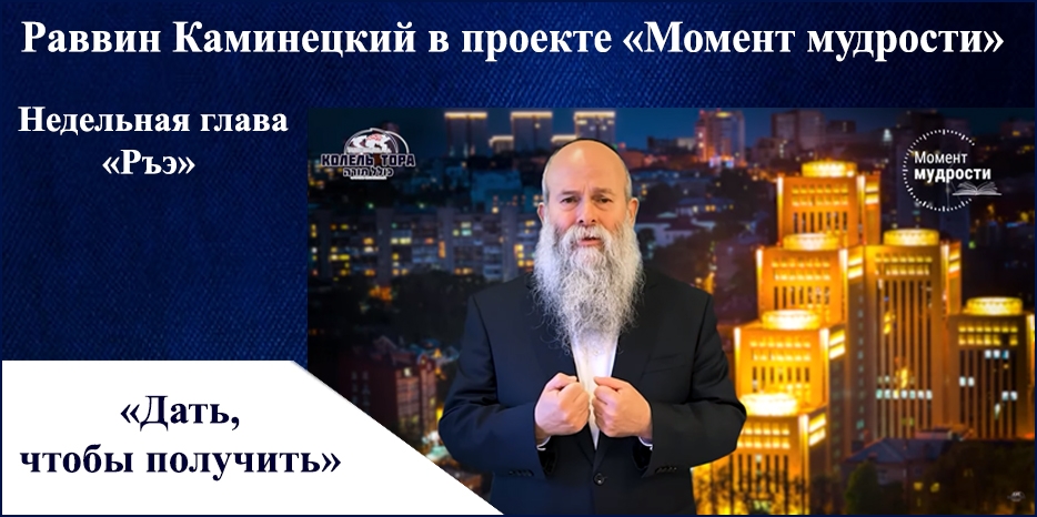 Видеоурок раввина Шмуэля Каминецкого в проекте «Момент мудрости» к недельной главе «Ръэ»
