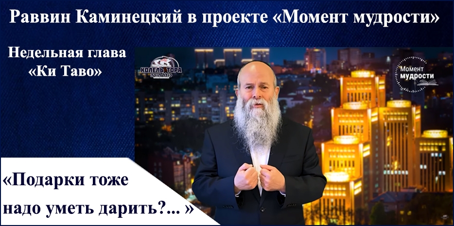 Видеоурок раввина Шмуэля Каминецкого в проекте «Момент мудрости» к недельной главе «Ки Таво»