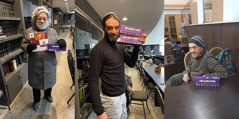 Ханука 5782 в Днепре: В центральной синагоге «Золотая Роза» проходит акция по распространению ханукий