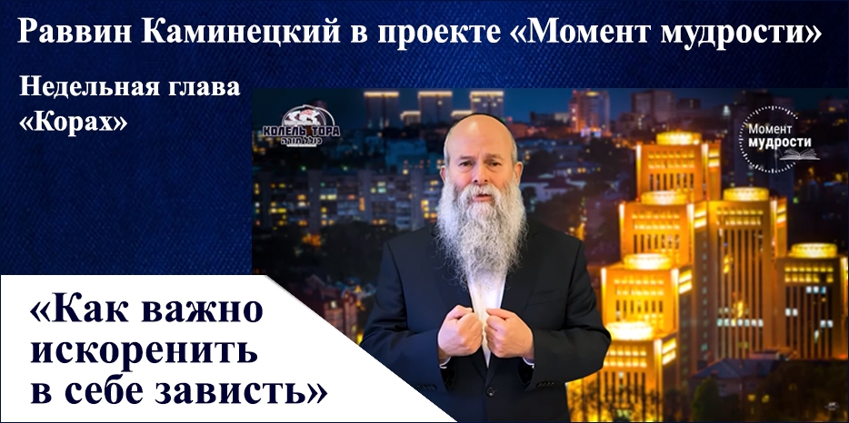 Видеоурок раввина Шмуэля Каминецкого в проекте «Момент мудрости» к недельной главе «Корах»