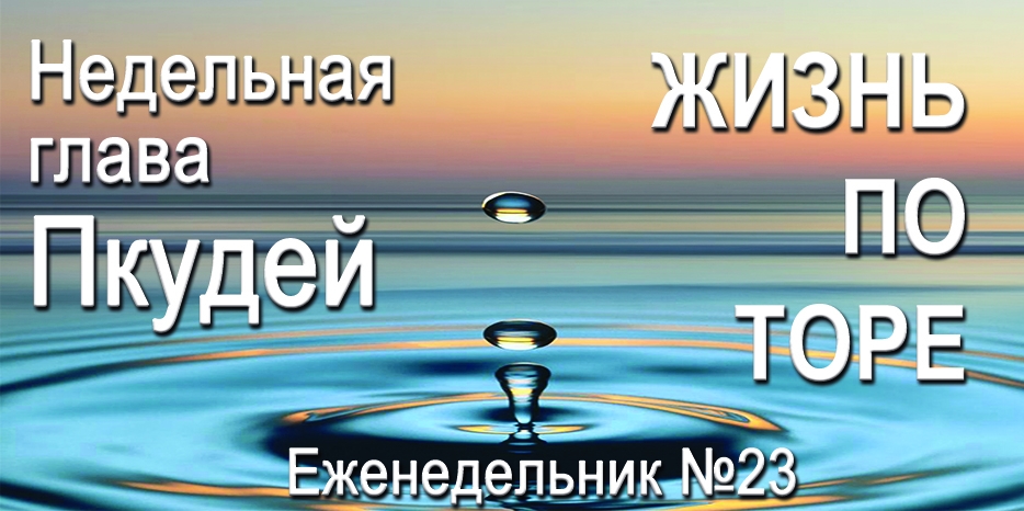 Еженедельник «Жизнь по Торе» для общин «Бней Ноах» в Украине на недельную главу «Пкудей»