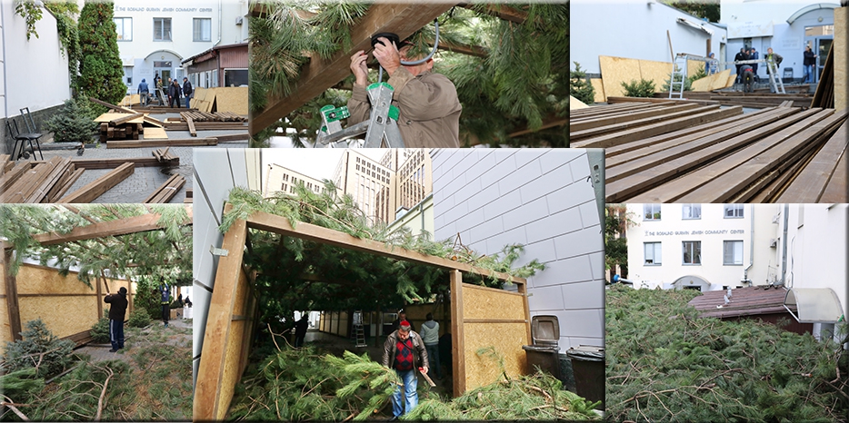 В Днепре начали строить шалаши к празднику Суккот
