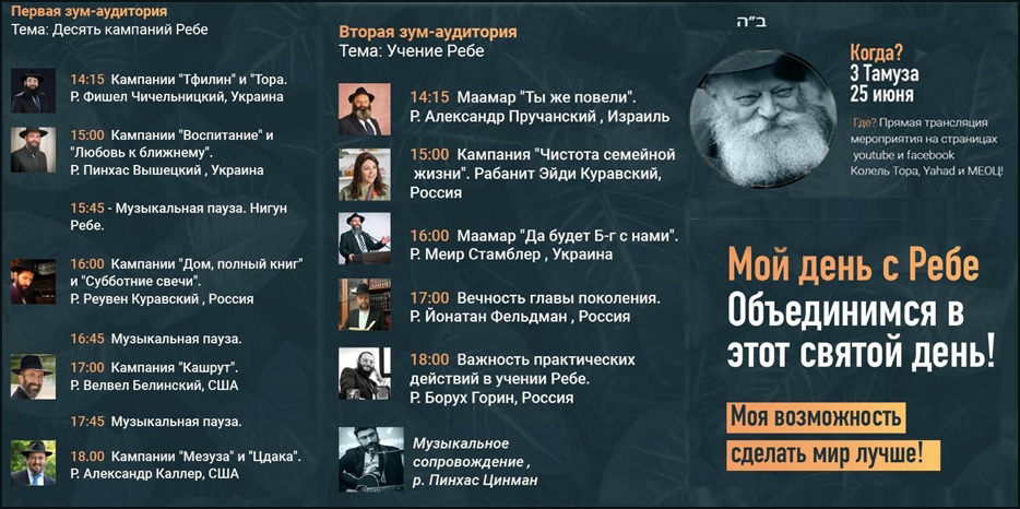 Анонс проекта «Мой день с Ребе». Часть первая – лекции