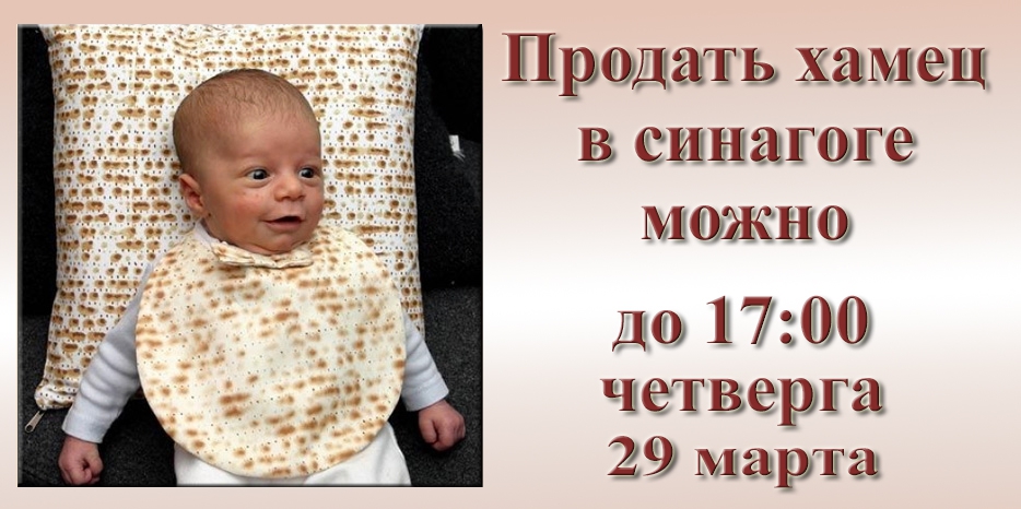 Продать хамец в Днепре нужно успеть до 17:00 четверга!