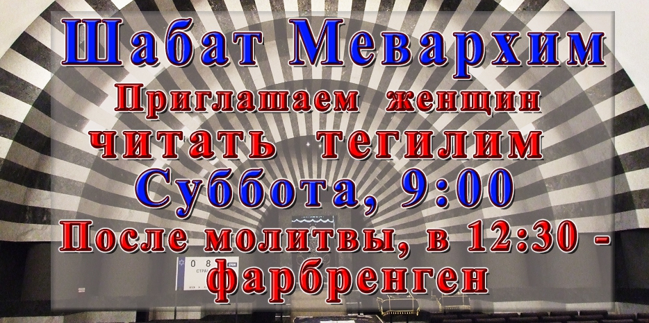 Женщин приглашают читать Тегилим в Шабат Мевархим