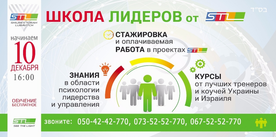 «Шиурей Тора Любавич» объявляет о наборе в «Школу лидеров»