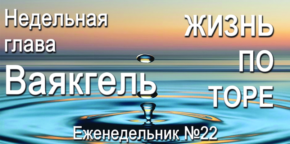 Еженедельник «Жизнь по Торе» для общин «Бней Ноах» в Украине на недельную главу «Ваякгель»