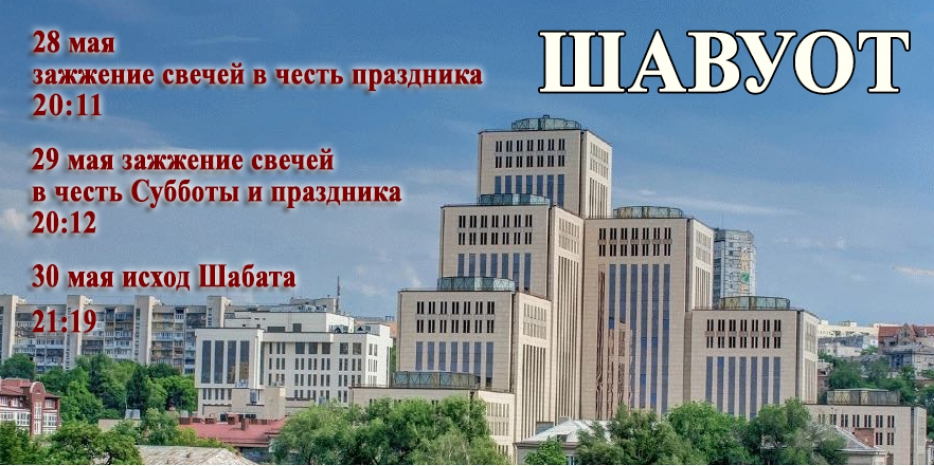 Время зажигания свечей Субботы и праздника Шавуот