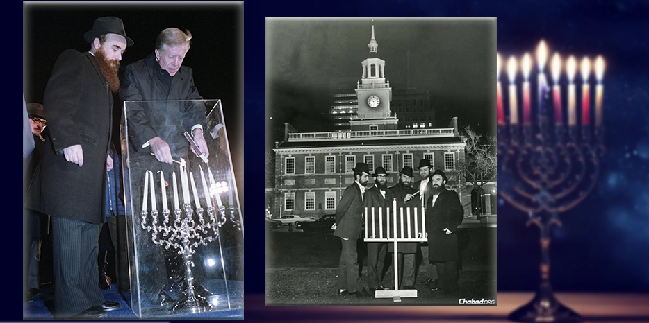 50 лет назад Любавический Ребе начал традицию зажжения ханукий на площадях и в публичных местах