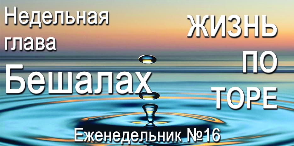 Еженедельник «Жизнь по Торе» для общин «Бней Ноах» в Украине на недельную главу «Бешалах»